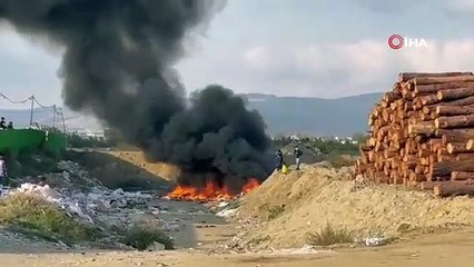 Bursa’nın havasını böyle katlediyorlar...Çocuklar yangını seyrettiler