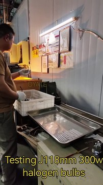 Testing the J118mm 230V 300W R7S halogen bulb infra red heat lamps