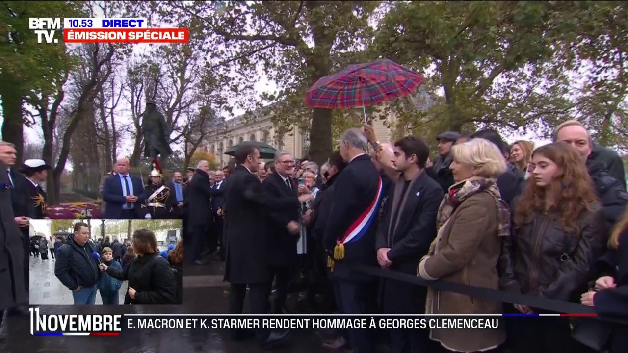 11-Novembre: "C'est important que les jeunes comprennent ce qu'il s'est passé", explique ce père présent avec son fils aux commémorations