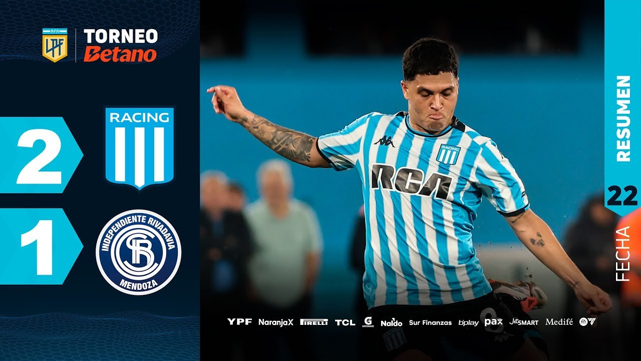 Racing vs Independiente Rivadavia (2-1) | LPF 2...