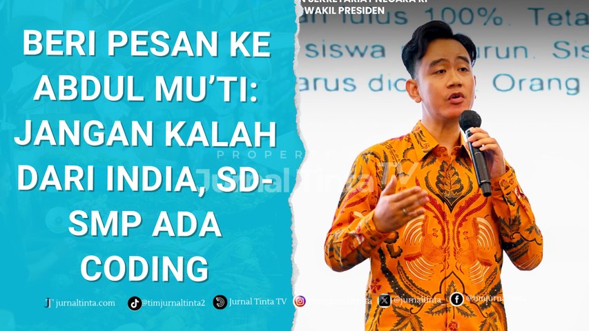 Tak Sudi Dikalahkan India, Wapres Gibran Menginginkan Kurikulum SD-SMP ada Pelajaran Coding