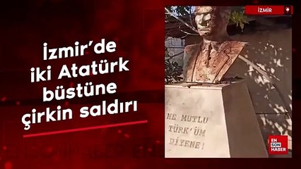 İzmir'de Atatürk büstüne saldırı: Jandarma soruşturma başlattı