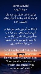 The illusion of wealth. A reminder that possessions don't define us. #Quran #SurahKahf #Wealth #Humility #SpiritualGrowth #IslamicQuotes