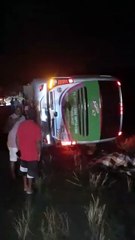 Quatro pessoas morrem e cerca de 11 ficam feridas após ônibus tombar em rodovia na Bahia