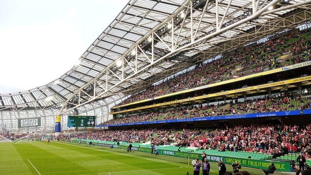 Derry City F.C.'s fans at the FAI Cup final 2024 in Dublin