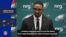 Hurts hailed for overcoming adversity in emphatic Eagles victory