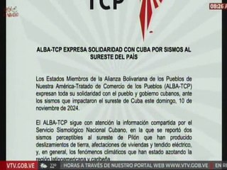 ALBA-TCP expresa solidaridad con Cuba ante los sismos que han impactado el sureste del país