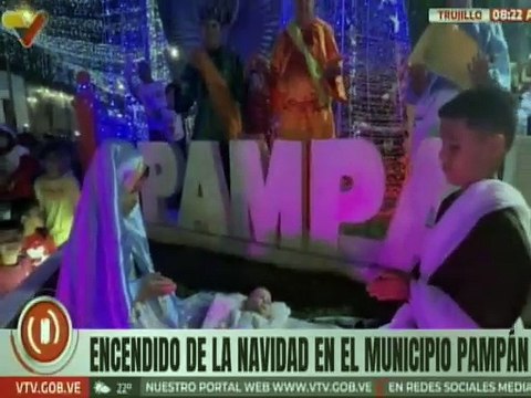 Trujillanos celebraron con emoción el encendido de la navidad en el municipio Pampán