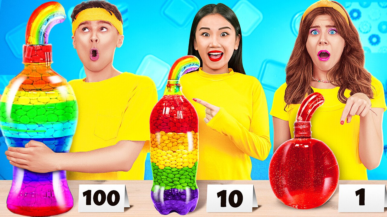 BIG vs SMALL Eating Jelly Challenge 🍇🍬 Who Can Handle It? 😆💥