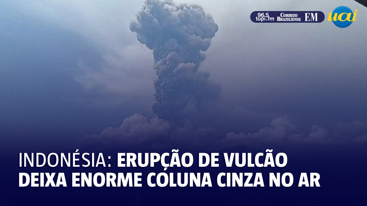 Nova erupção em vulcão na Indonésia lança enorme coluna de cinzas