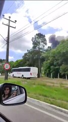 Explosão surpreende e causa incêndio na região de Curitiba