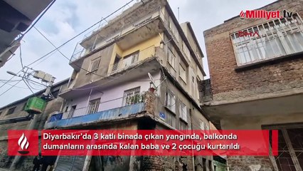 Dehşet dolu dakikalar! Baba ve 2 çocuğu dumanların arasında kaldı