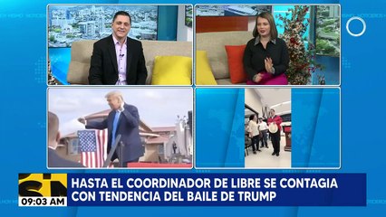 Presentadores de Hoy Mismos se unen an baile viral de Donald Trump
