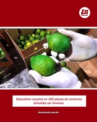 Descubren cocaína en 162 piezas de cerámica simulaban ser limones