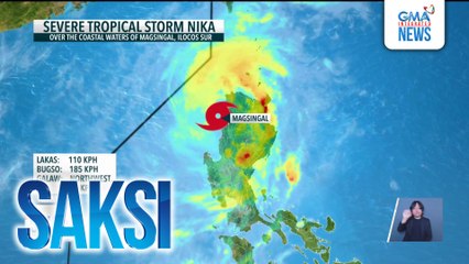 Bagyong Nika, humina bilang severe tropical storm pero magpapaulan pa rin | Saksi