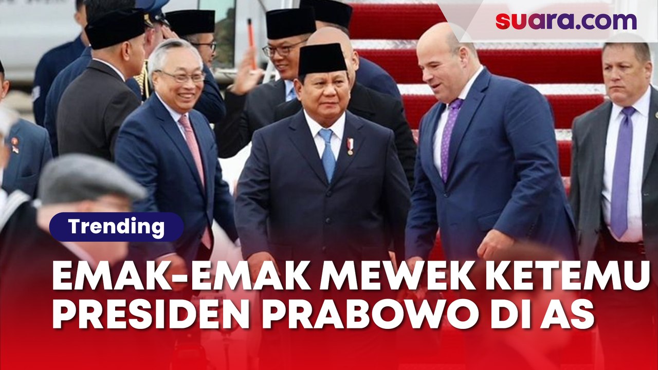 Rela Nunggu Sejak Pagi Buta, Emak-emak Ini Auto Mewek Ketemu Presiden Prabowo di AS: We Love You, Pak