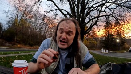 Tim Hortons Double chocolate brownie and Candy Cane hot chocolate Review