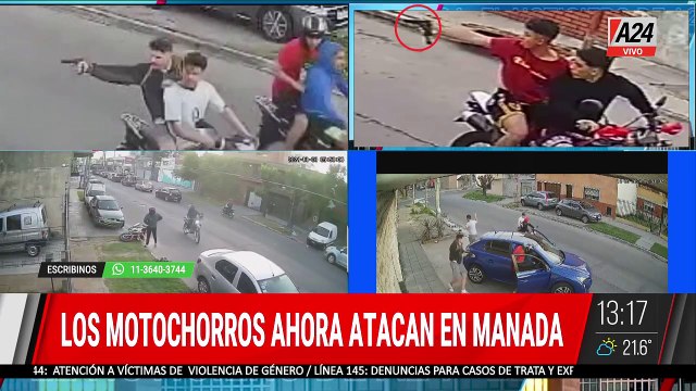 🔴SAN JUSTO: VIOLENTOS ROBOS MOTOCHORROS EN ATAQUES PIRAÑAS