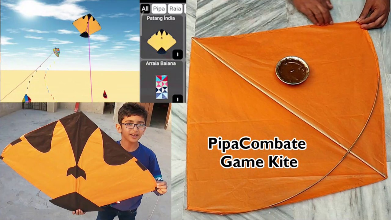 33% Step by Step 1 Tawa kite making Pipacombate Design making and Kite Flying and kite fights