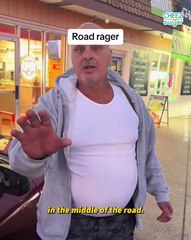 Older Couple Tries To Brawl With Delivery Driver On The Street