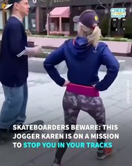 Skateboard-Hating Karen Stalks Skaters All Day