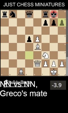 White defeats Black with the Greco's checkmate