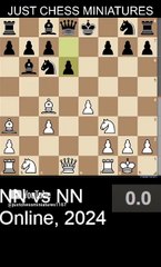 White wins with a deflection tactic. Scotch Gambit