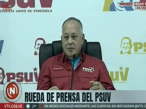 Vpdte. del PSUV Diosdado Cabello: Aquí no hay presos políticos, hay unos delincuentes violentos