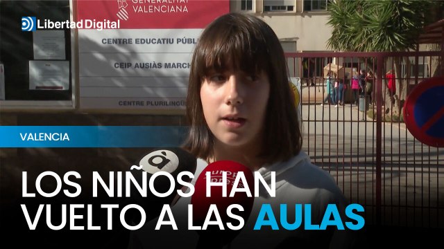 Más de 22.000 alumnos han vuelto este lunes a las aulas tras la DANA