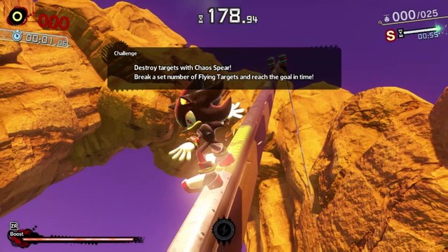 Sonic X Shadow Generations Act 1 Challenge 1 and 2 Rail Canyon