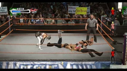 SmackDown VS Raw 2009 (PLAYSTATION 3) Queen vs. Jillian, Mickie, and Ashley 1 vs 3 handicap