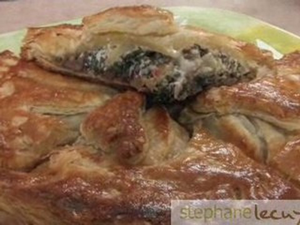 Pithiviers au lievre et a la farcede bette a carde