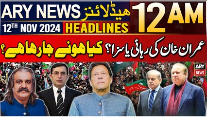 ARY News 12 AM Prime Time Headlines | 12th Nov 2024 | Big News Regarding Imran Khan