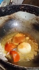 Indian style Home made Egg curry in kitchen