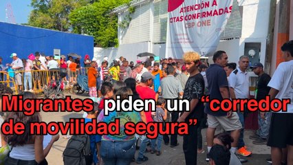 Migrantes con citas de asilo en Chiapas exigen autobuses para llegar a la frontera norte