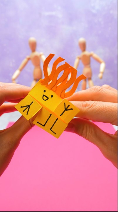 Drôle de bonhomme en papier dansant #diy