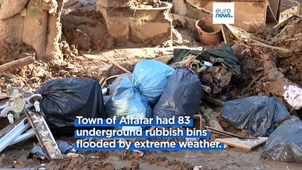 Rubbish build up after Spanish floods leads to health issues as search for missing people continues