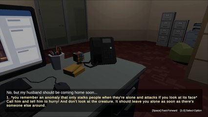 Anomaly Hotline - Playthrough (short indie game)