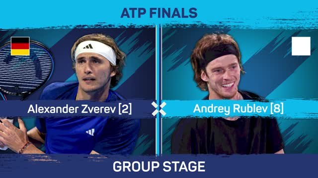 Zverev eases past Rublev in straight sets at ATP Finals