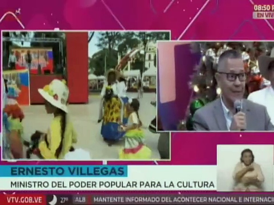 Min. Ernesto Villegas: La Venezuela profunda se han expresado en los festivales "Viva Venezuela"