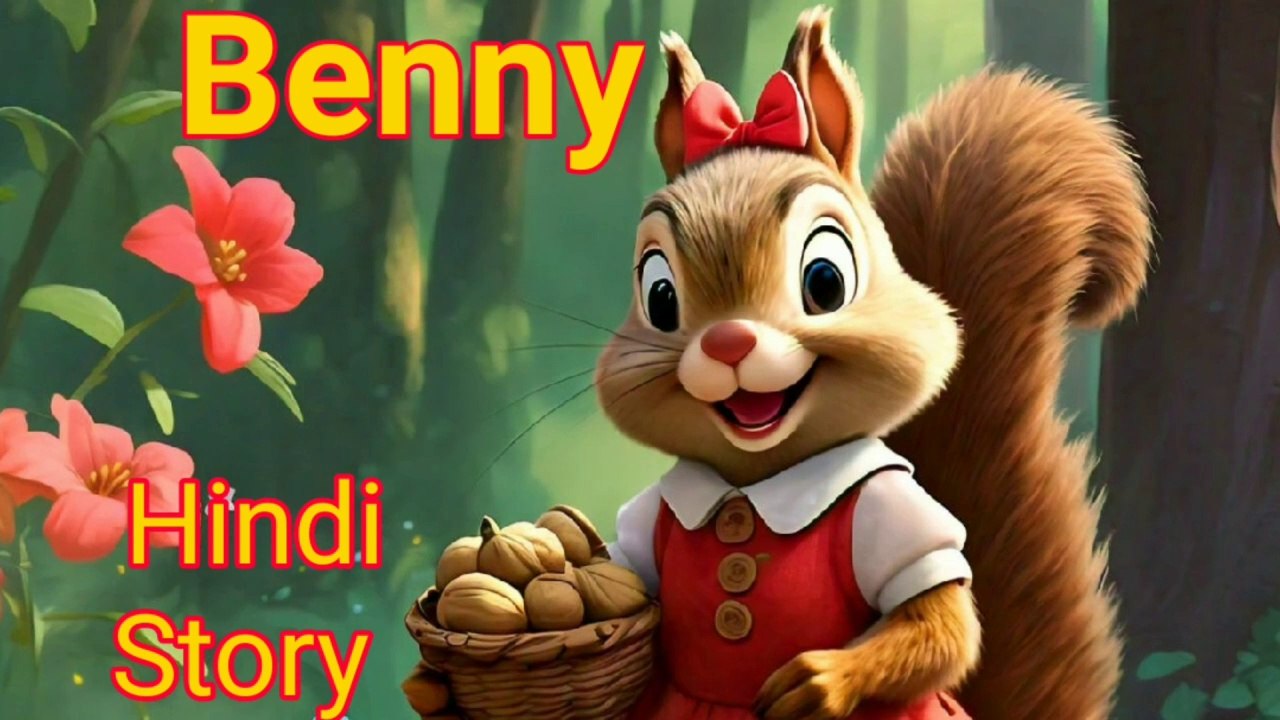 Benny Squirrel Lovely Hindi Story, Hindi Best stories, Very Nice Story , Bedtime Stories, ♥️🌝🌜👍🏻🌺🌸