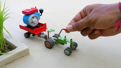 diy mini diesel engine red chillimill | science project | diy tractor