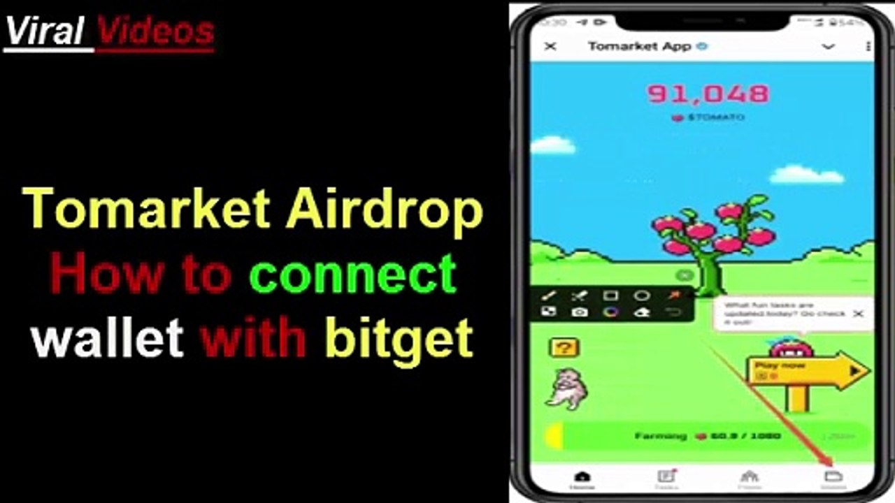 Tomarket Airdrop - How to Connect Wallet with Bitget Wallet app