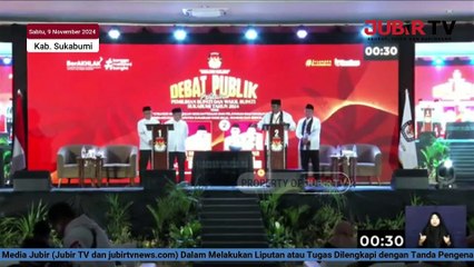 Debat Kedua Paslon Pilkada Kab. Sukabumi akan Dilaksanakan 22 November 2024, Berikut Keterangan KPUD