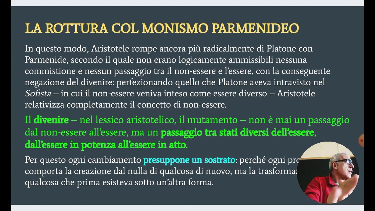 Aristotele Metafisica - fino a Teologia - Lezione in classe (ritaglio)
