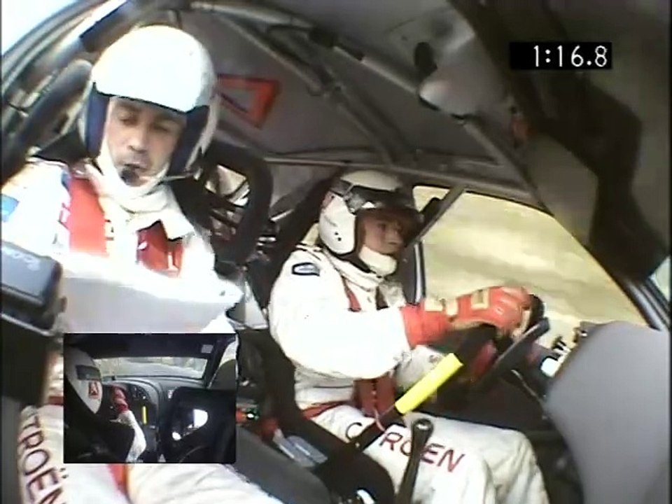 WRC 2003 - Rally Monte Carlo - Onboard Carlos Sainz SS14 - Angle 2