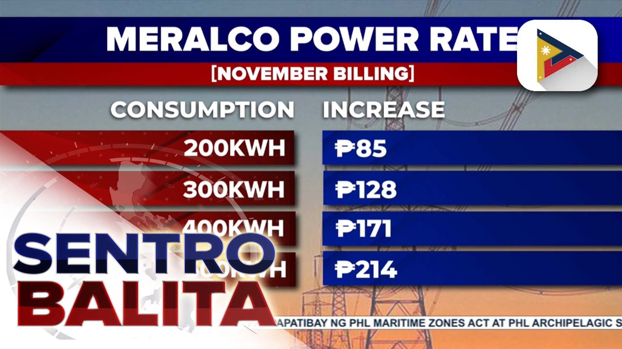 Singil sa kuryente ng Meralco ngayong Nobyembre, tataas