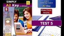 KET Listening - SIMPLY for A2 Key for Schools 8 Practice Test 5 with ANSWER KEY