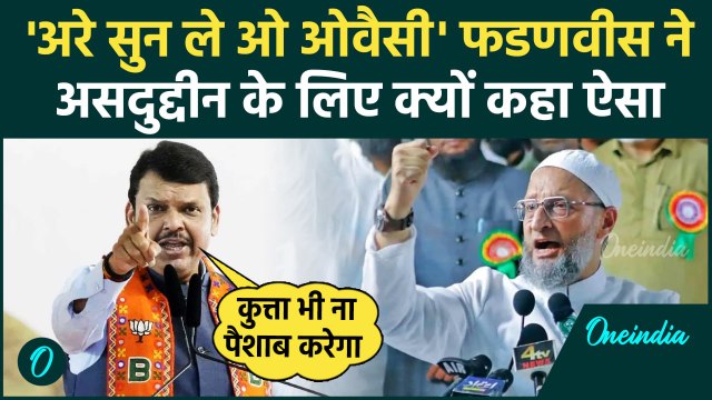 Maharashtra Election: Devendra Fadnavis ने Asaduddin Owaisi के लिए क्या-क्या कहा | वनइंडिया हिंदी