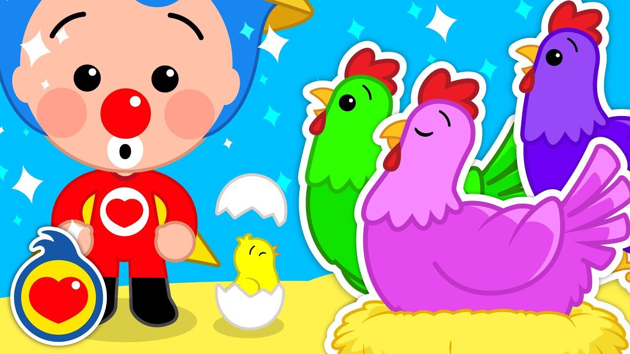 Gallinas y Pollitos de Colores  Aprende los Colores  Canciones Infantiles  Plim Plim